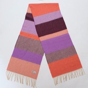 Turnbull & Asser 68" x 13" cashmere scarf striped large